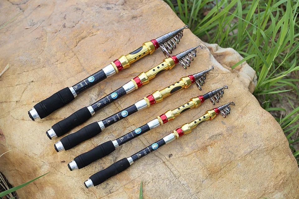 Yernea Carbon Fiber Telescopic Fishing Rod – 99% Carbon, 1.8-3.6M Spinning Sea Rod for Saltwater & Freshwater